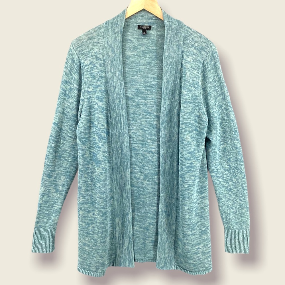 TALBOTS LINEN BLEND CARDIGAN SIZE LARGE